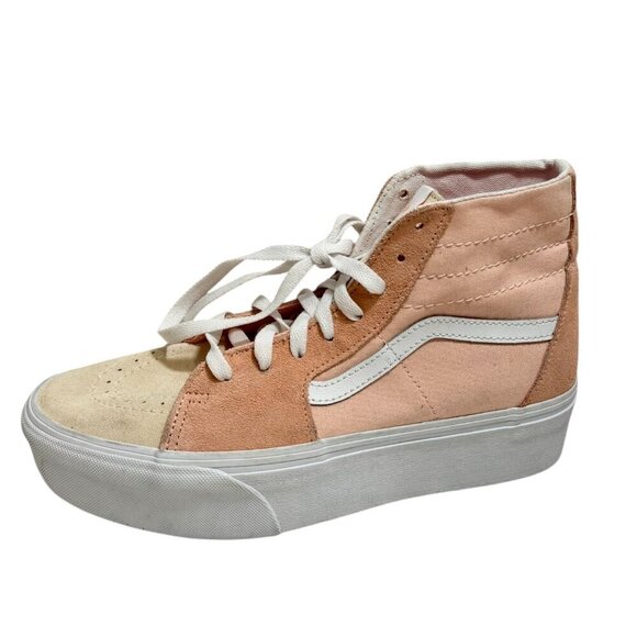 Vans Sk8-Hi Tapered Stackform Color Block Peach Platform Shoe Women's 9.5 NEW - Picture 1 of 8
